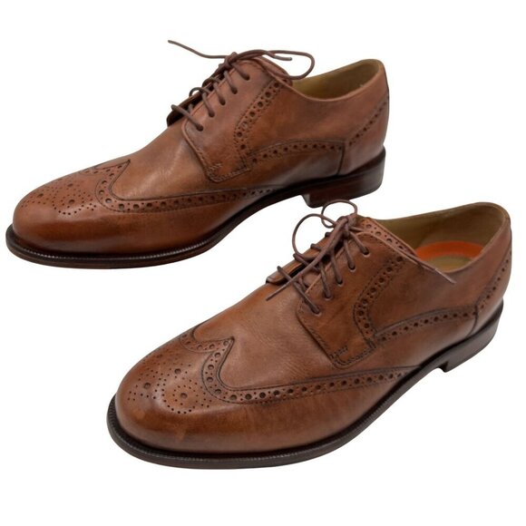Cole Haan Grand.OS Mens 9.5W Leather Wingtip Brogue Oxford Comfort Shoe Timeless - Picture 2 of 16